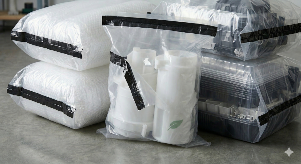 Sacos industriais transparentes