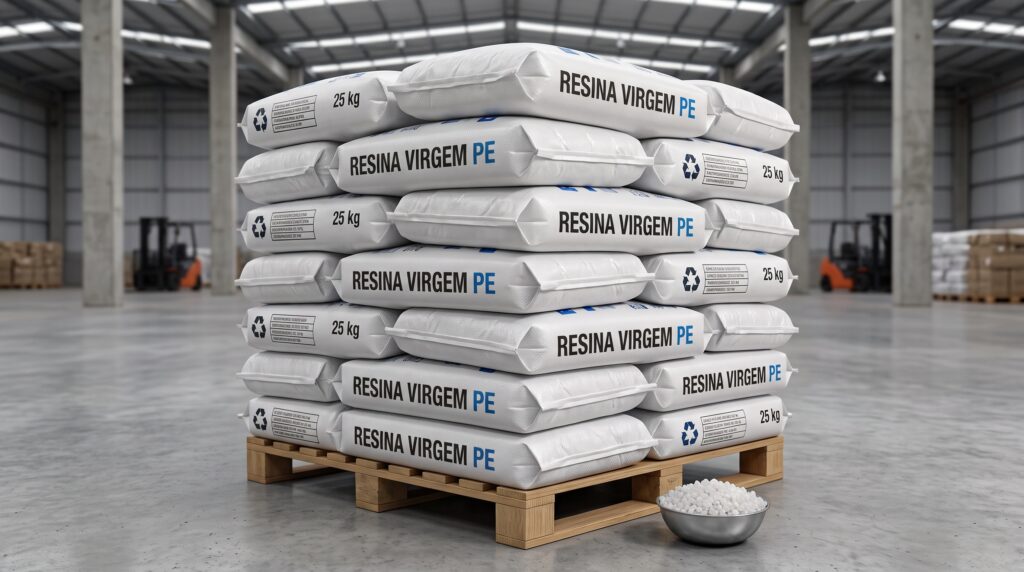 Resina virgem paletizada